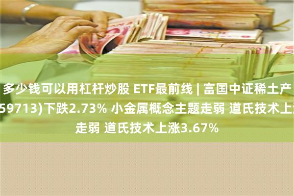 多少钱可以用杠杆炒股 ETF最前线 | 富国中证稀土产业ETF(159713)下跌2.73% 小金属概念主题走弱 道氏技术上涨3.67%