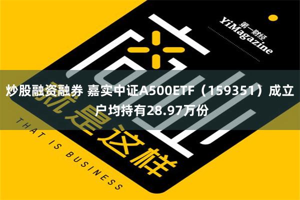 炒股融资融券 嘉实中证A500ETF（159351）成立 户均持有28.97万份