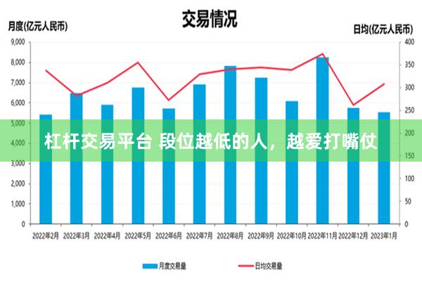 杠杆交易平台 段位越低的人，越爱打嘴仗