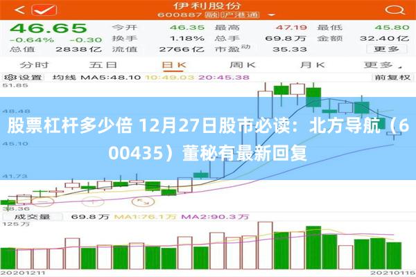 股票杠杆多少倍 12月27日股市必读：北方导航（600435）董秘有最新回复